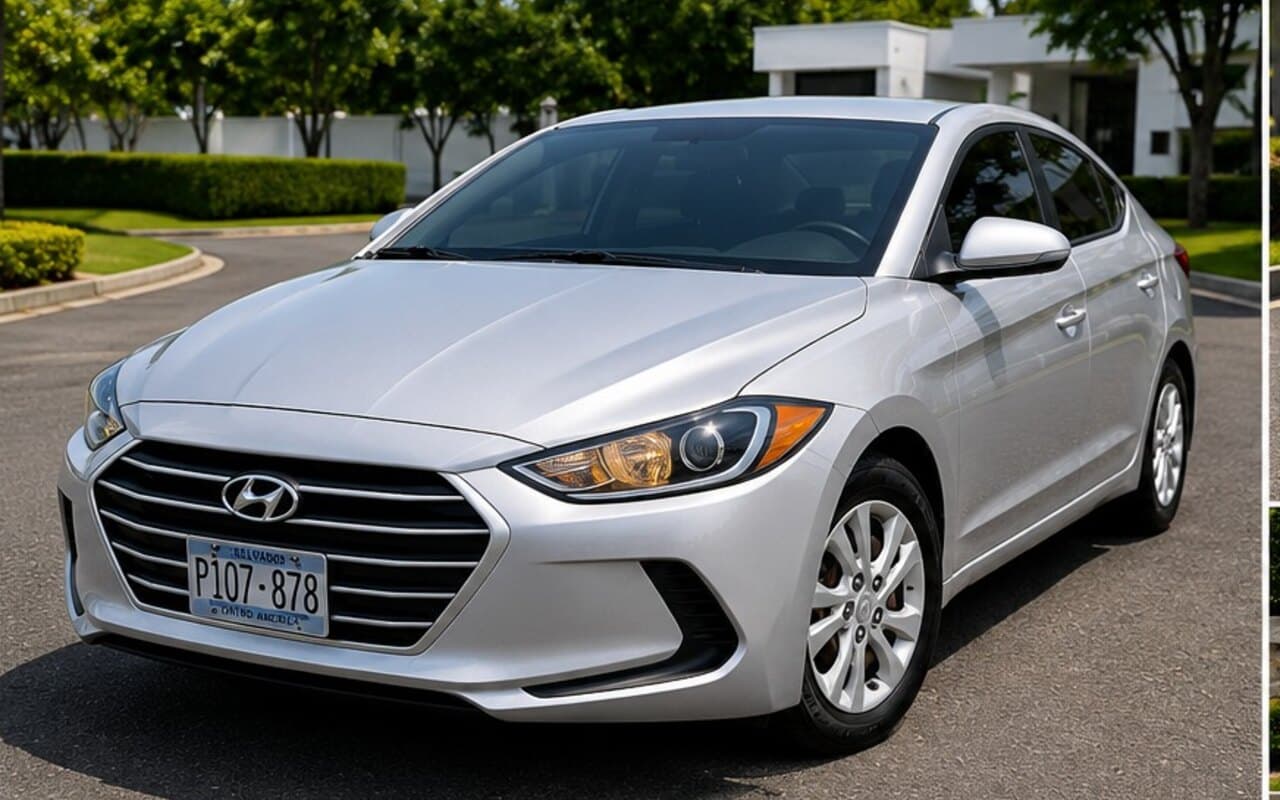 Hyundai Elantra 2018 Gris claro de renta en San Salvador, El Salvador — Lubbi Rent a Car
