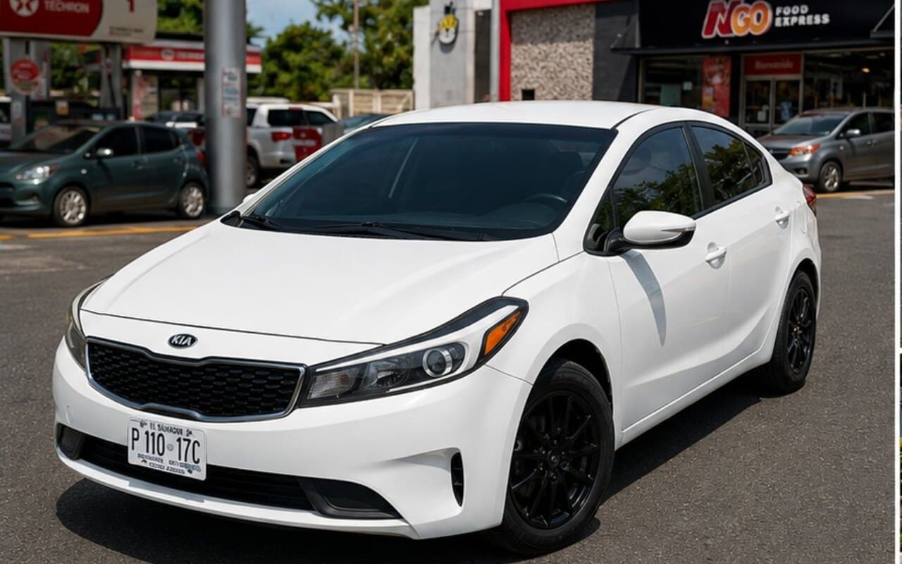 Kia Forte 2018 Blanca de renta en San Salvador, El Salvador — Lubbi Rent a Car